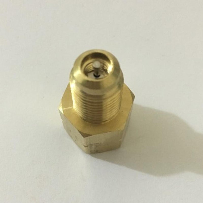 R32 & R454B Refrigerant Adapte - Brass Construction, 1/4" Female to 1/4" Male Reverse Thread Adapter Heavy Duty HVAC Quick Connect Fittings Low Loss for R32 R454B Refrigerant Tanks Mini Split Systems - Image 4